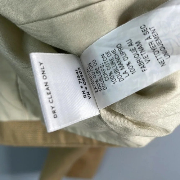 L.L. Bean Neutral Blazer Camel Tan Twill Cotton  Long Sleeve Padded Preppy 6 - Picture 12 of 14